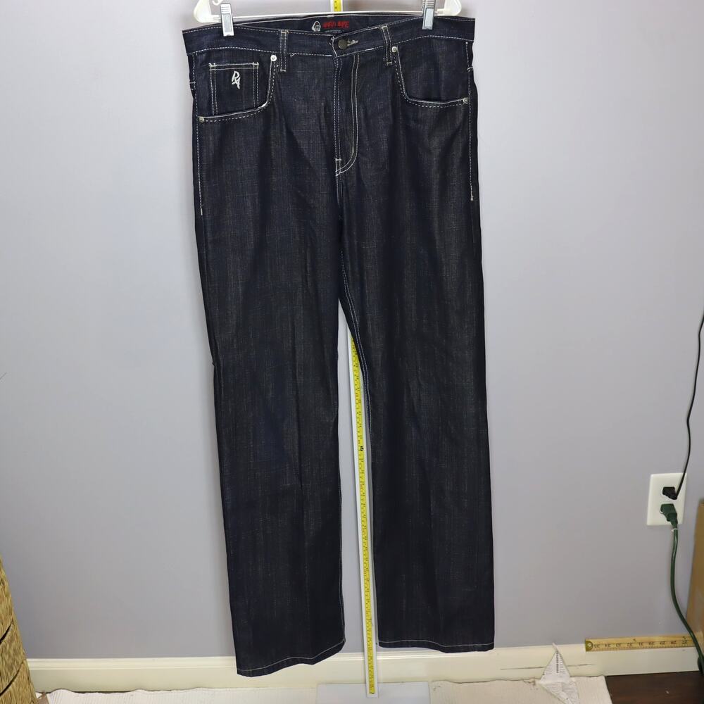 Red‎ Ape Jeans Co. Embroidered Dark Wash Denim Pants 34/32